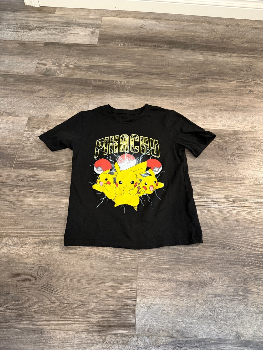 Pokemon Pikachu Graphic Kids Tee - Black